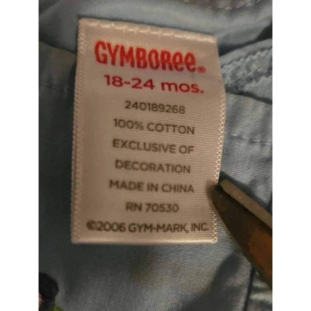 Gymboree Light Blue Baby Dress with Embroidered Flowers 18to24 Mos.